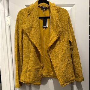 Mustard Textured Blazer by Preston & York